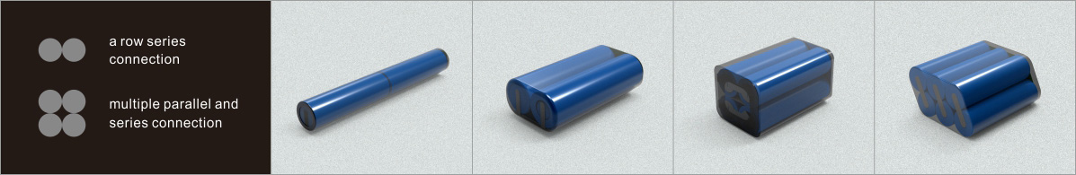 Two series lithium battery combination (7.4V lithium battery)