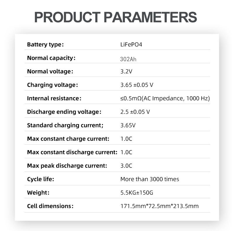 CATL 302Ah lifepo4 battery