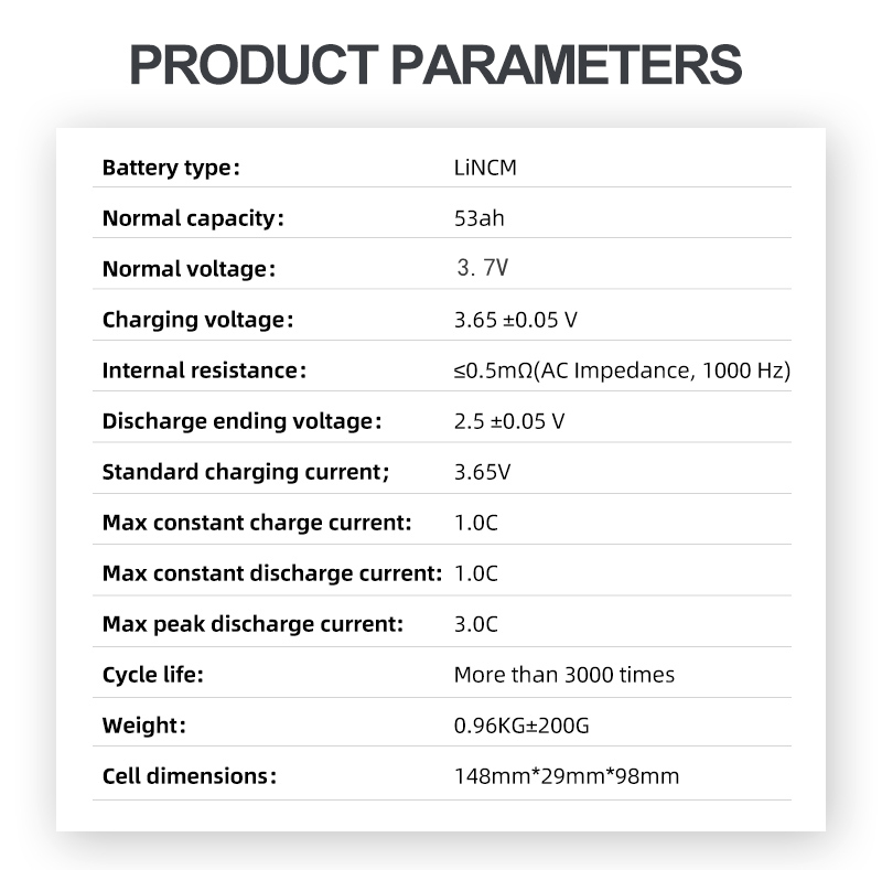 CATL Baterry 53AH NCM Battery