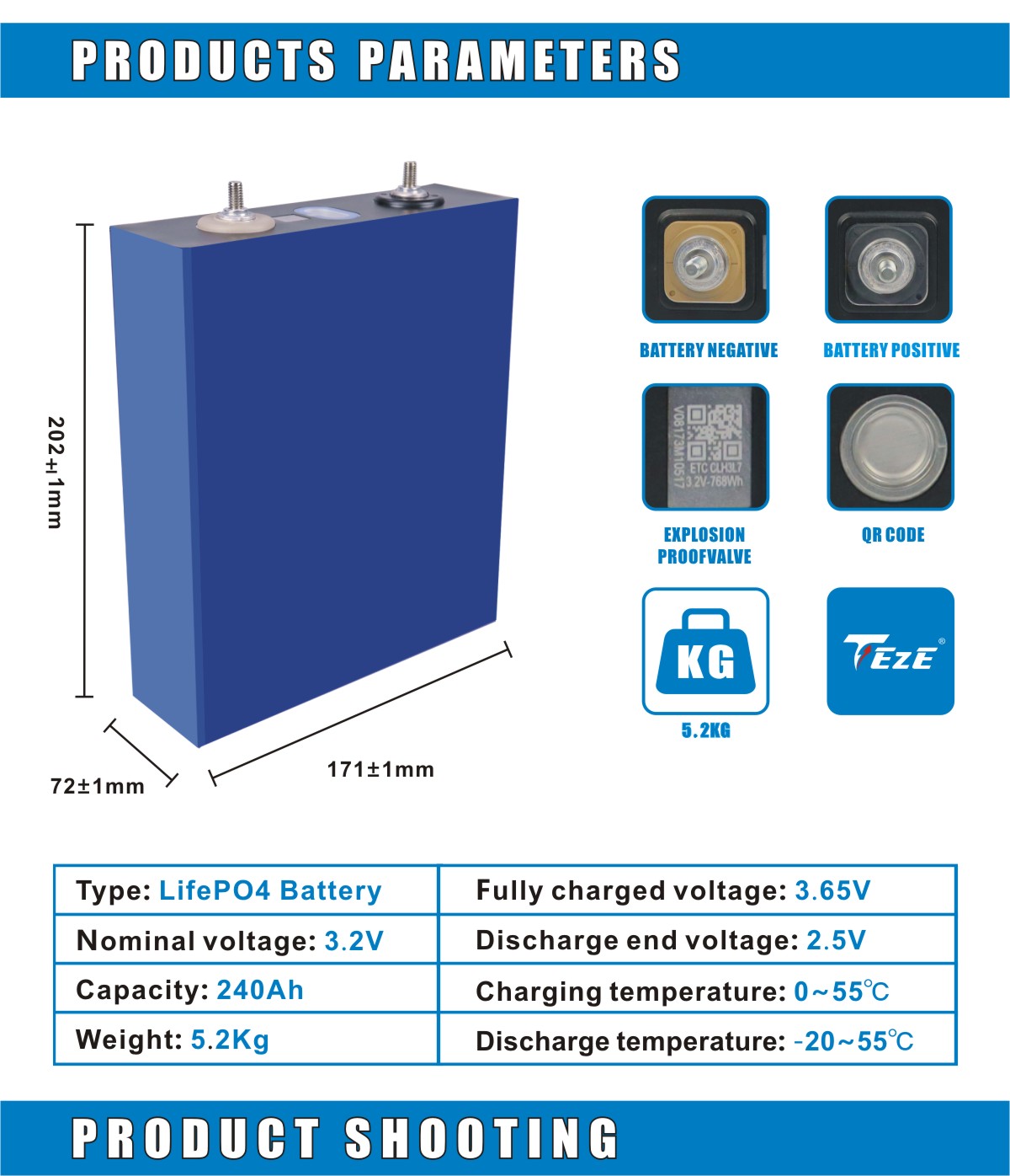 NEW 3.2v 240ah CALB Lifepo4 Rechargeable Battery Lithium Iron Phosphate  Solar Cell DIY 12v 24v 240ah Grade A - LiFePO4 Battery