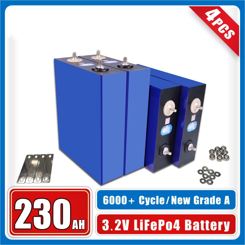 3.2V 230Ah Lifepo4 Grade A Battery DIY12V 24V 48V Battery Pack 