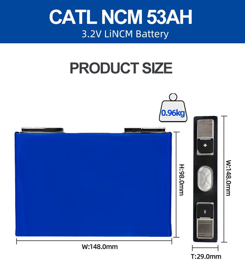 CATL Baterry 53AH NCM Battery 3.7V Lithium Rechargeable Battery Pack for Scooter electric boat forklift EV RV Solar