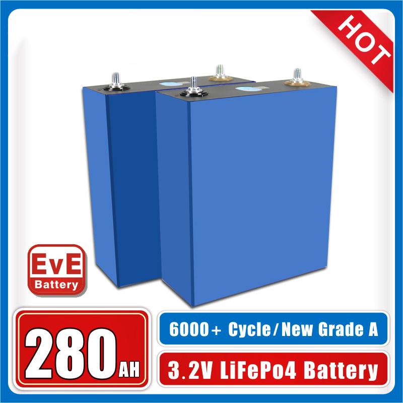 3.2V 280Ah Lifepo4 Battery DIY 12V 24V 48V Rechargeable Battery Pack