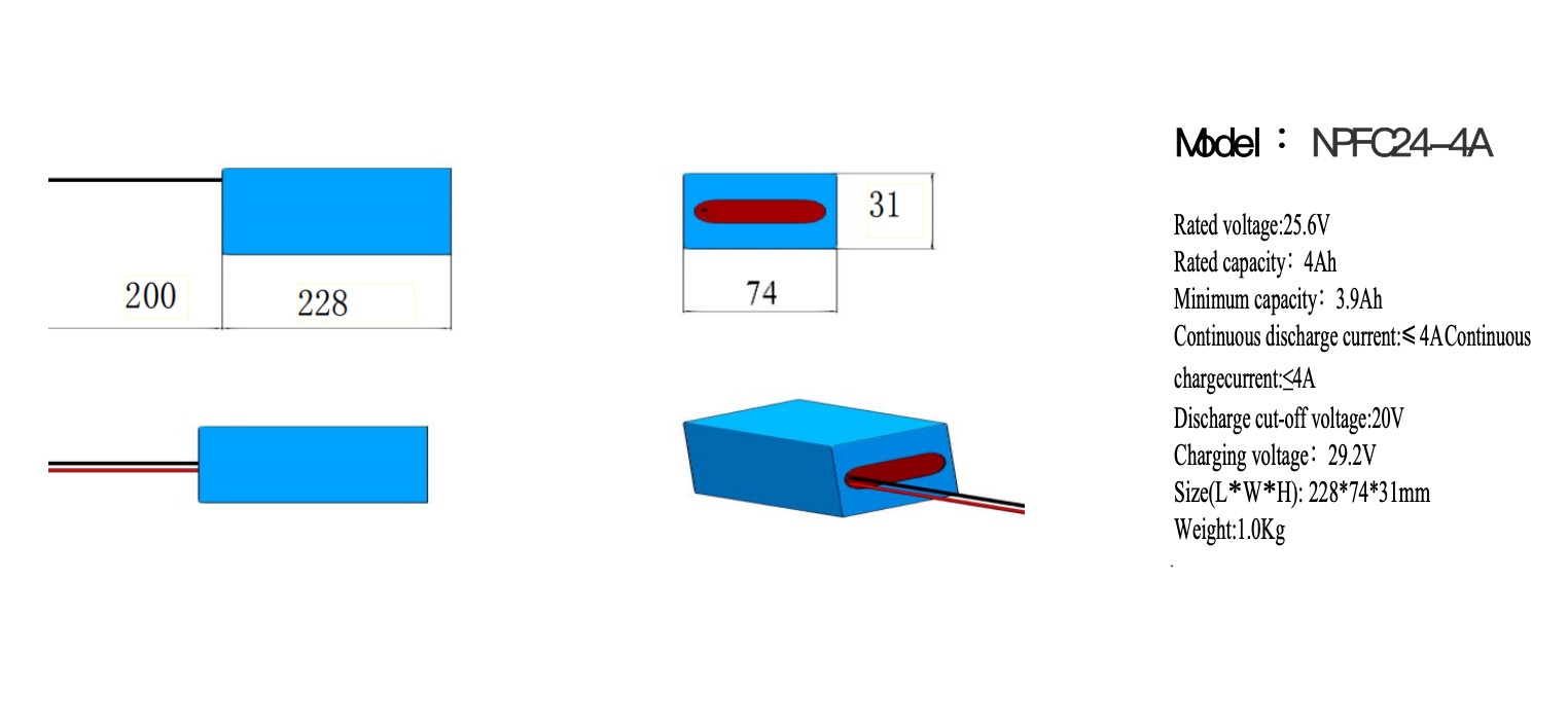 Switzerland 24V4Ah LiFePO4 Battery Pack