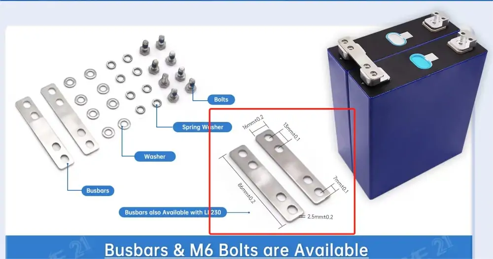 lifepo4 battery busbar