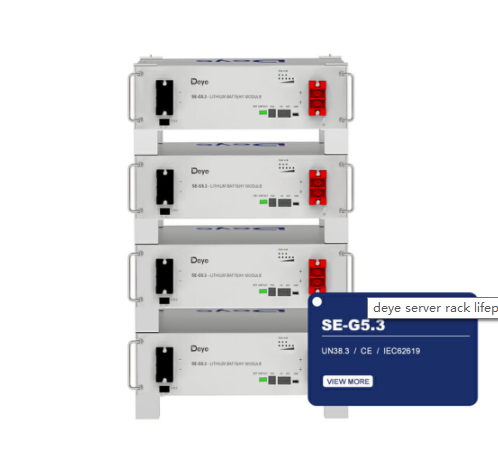 Deye SE-G5.3 51.2V 103Ah 5.32Kwh LiFePO4 Server Rack Battery For ESS