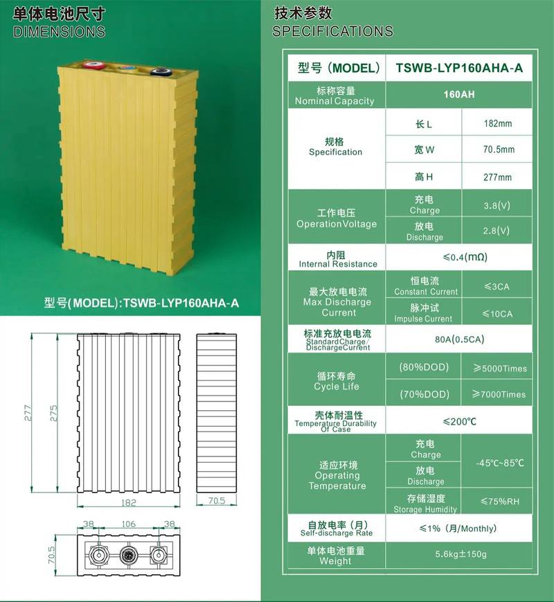 Specification-Winston 160Ah